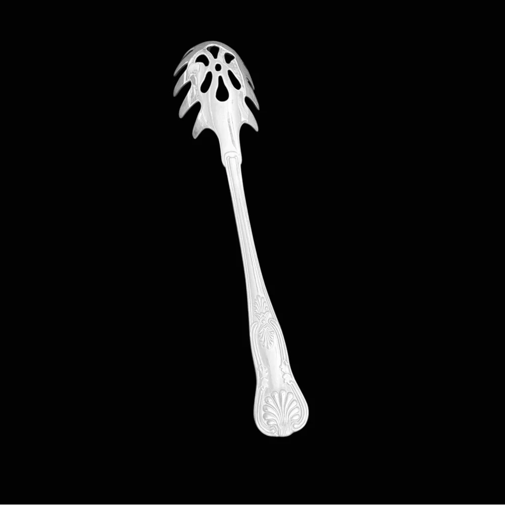 Vintage Unbranded Kings pattern Serving Spaghetti and Spoon Set Made in Italy